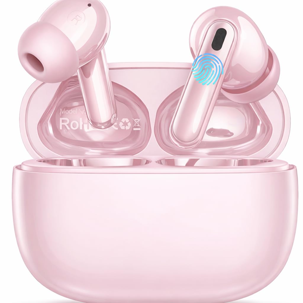 Genérico Auriculares Inalámbricos,Auriculares Inalámbricos Bluetooth, Cascos Inalambricos Bluetooth IPX7 Impermeable, Ajuste Cómodo,Carga Rápida USB-C (Gris) — view 8
