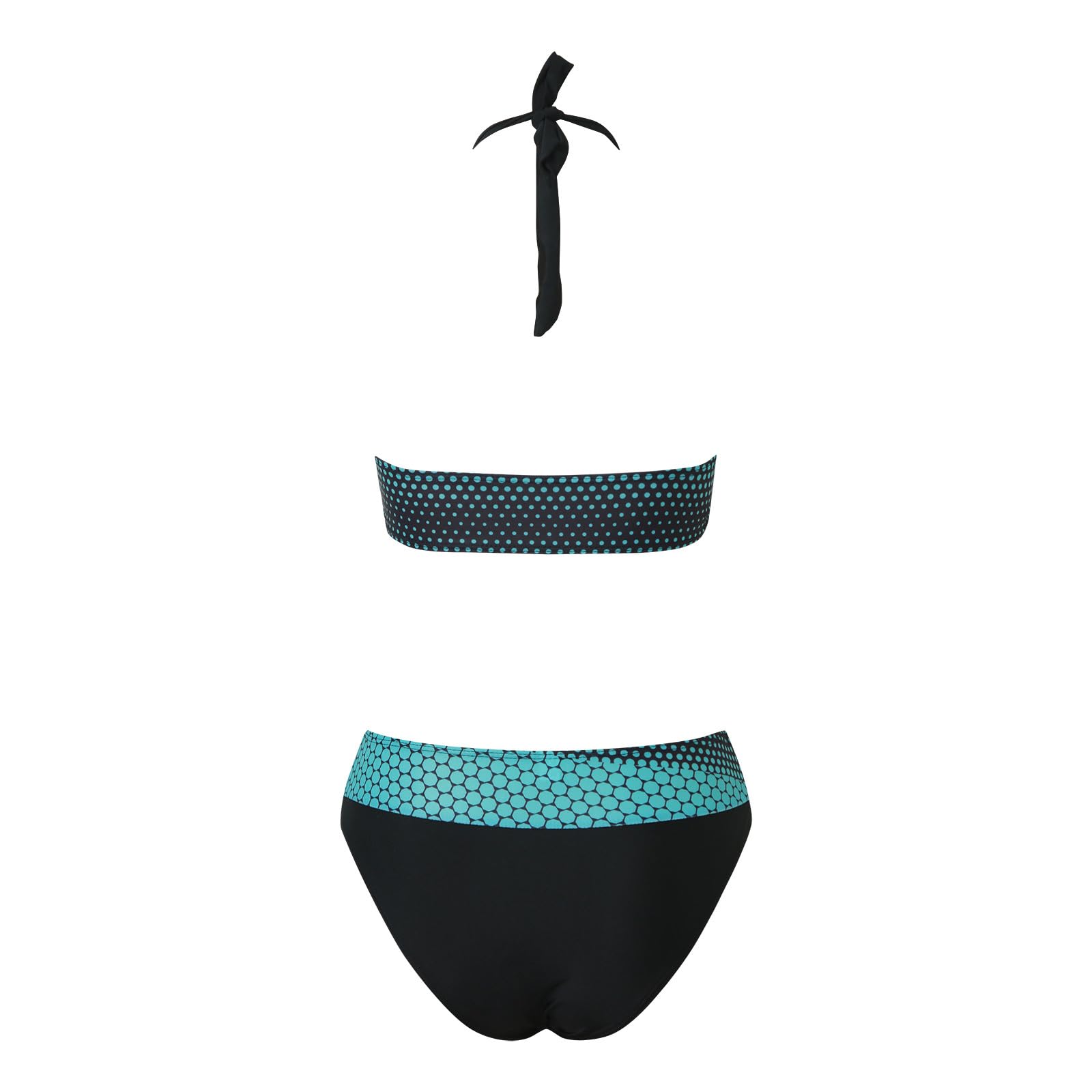 Zestawy bikini dla kobiet Wysoka talia Seksowny dwuczęściowy strój kąpielowy Push Up Zestaw retro z marszczonym nadrukiem