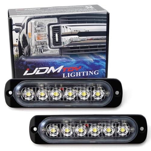 Kit de luces diurnas LED Xenon blancas iJDMTOY para Ford F250-F450 miniatura 1