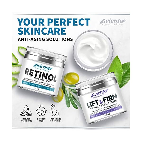 Anti Wrinkle Cream for Face - Retinol & Collagen Anti Aging Cream - Made in USA - Fine Lines & Wrinkle Repair - Retinol Cream for Face with Hyaluronic Acid Vitamin E - Face Moisturizer for Women & Men
