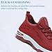 Wabkderpu Womens Running Shoes Slip On Mesh Breathable Tennis Sneakers Non Slip Platform Walking Shoes Workout Gym Athletic Sneakers Lightweight Casual Fashion Sneaker Red