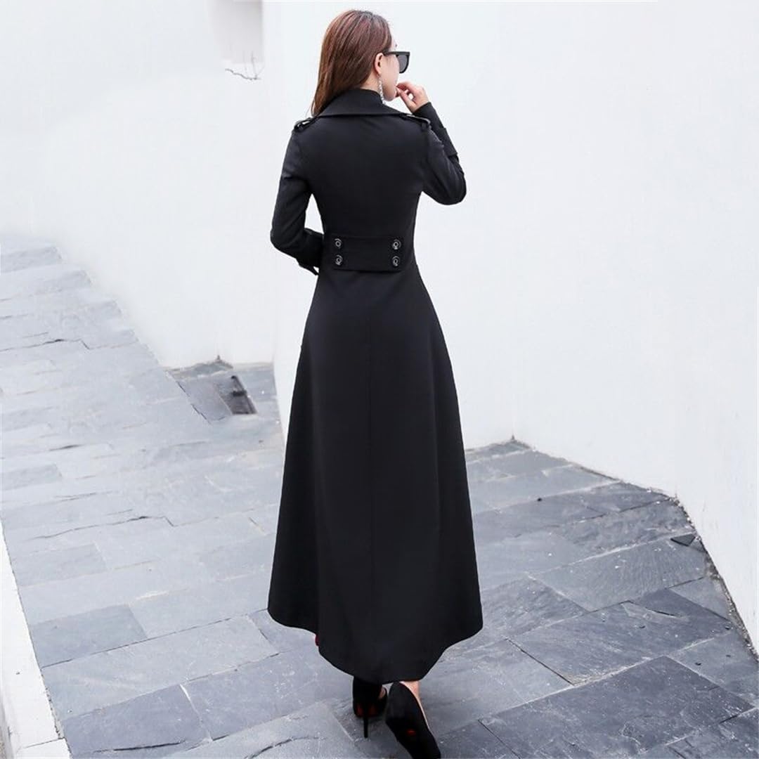 Primavera Autunno Lungo Trench Cappotto Donna Collezione Spessa Pulsante Singolo Femminile Giacca A Vento