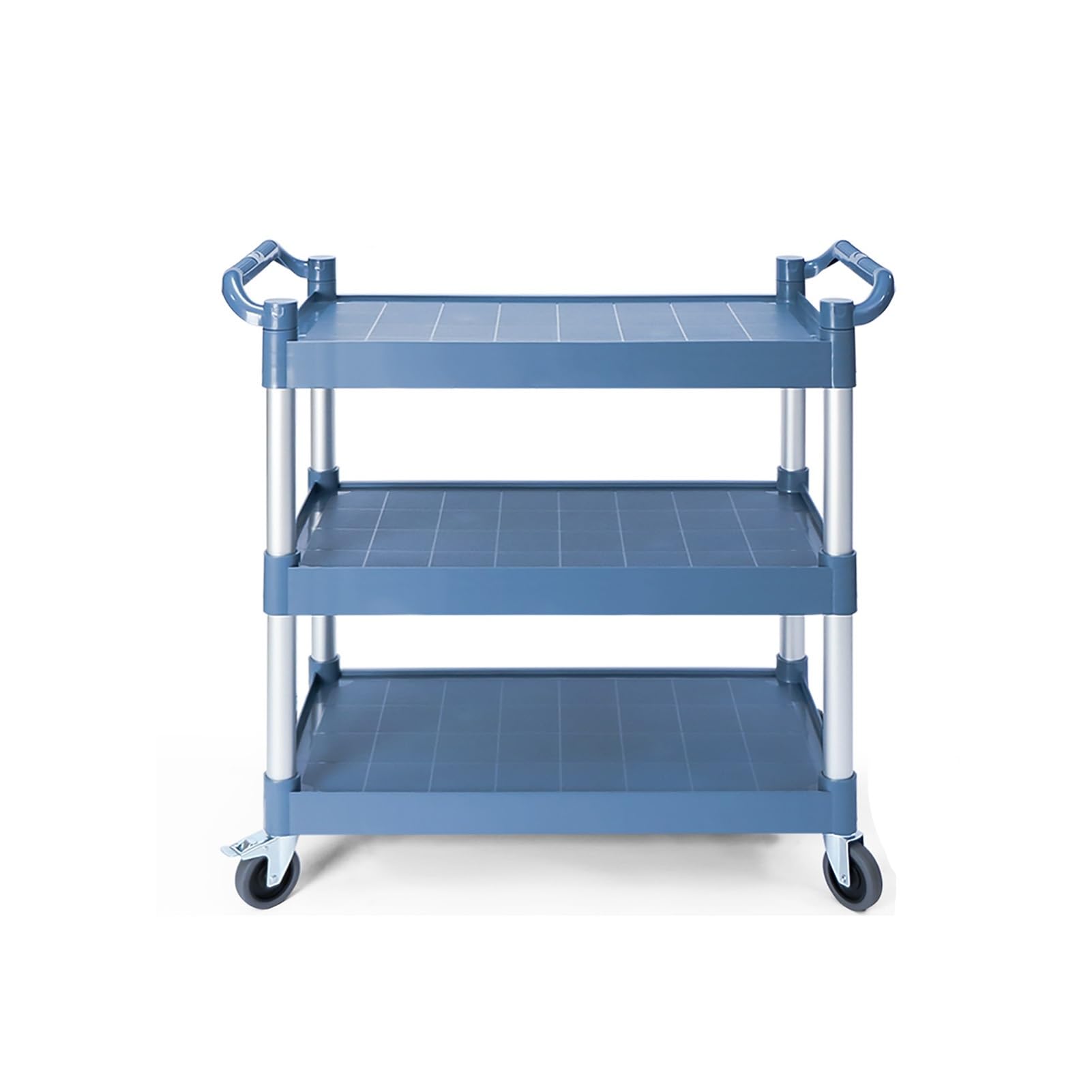 Three-Tier Storage Trolley,Restaurant-Specific Cutlery Recycling Cart, Suitable For Hotels,Restaurants, And Kitchens(Gray)