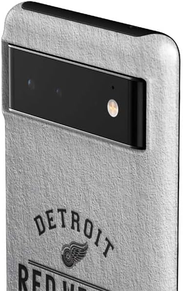 Skinit Pro Phone Case Compatible with Google Pixel 6 - Officially Licensed NHL Detroit Red Wings Black Text Design