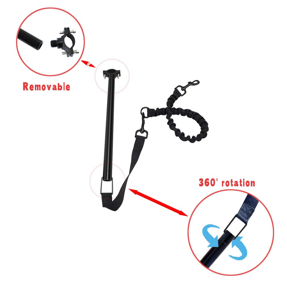 Laisse rétractable pour chien, laisse de vélo pour chien, convient pour le cyclisme en plein air, l'exercice, l'entraînement, le jogging