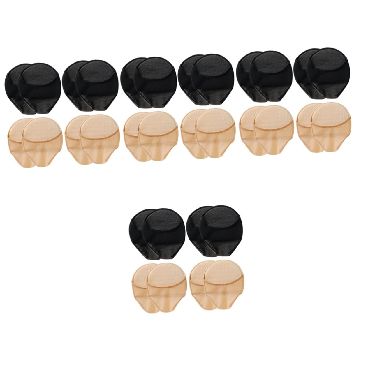 FOMIYES 4sets Half Socks Pads Soft Toe Socks Washable Non-Slip Comfortable for Daily Use 4pairs*4