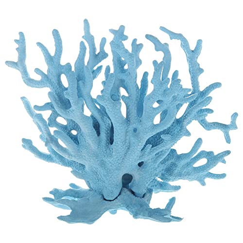 Image of VOCOSTE Coral Reef Decor, Mini Faux Coral Decor for Aquarium Decorations, Blue, 6.3 inchx5.31 inch