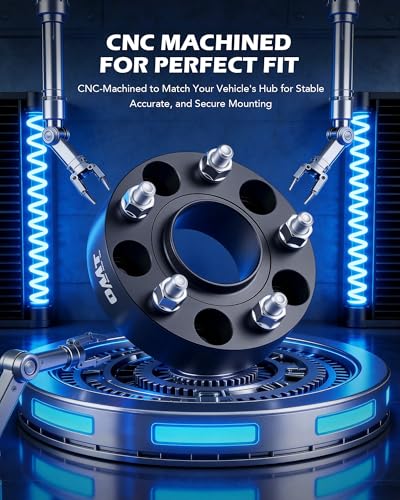 Image of OMT 5x5 Wheel Spacers with 71.5mm Center Hub Bore, Set of 4 | 1.5 Inch Hubcentric Wheel Spacers with 1 /2 inch-20 Studs Compatible with Jeep Wrangler JK Grand Cherokee Commander