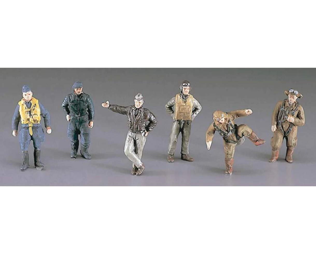 Hasegawa 1/72 Scale WWII Pilot Figure Set (Japanese, German, US