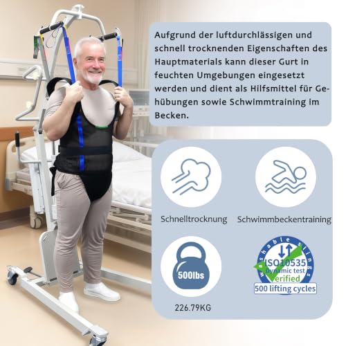 Image of Patient Walking Sling for Standing Exercise,Lift Walking Sling Standing Aids for Patient Ambulation Training -Safety Loading Weight 550 Lbs (X-Large (Pack of 1))
