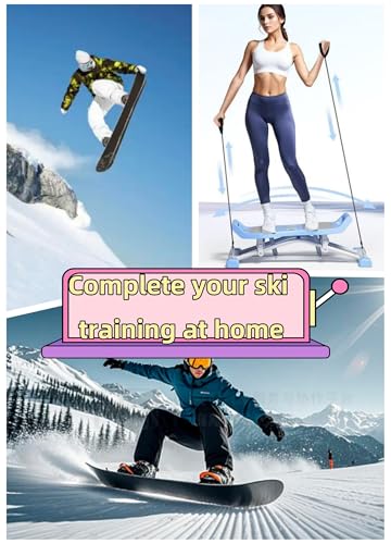 Image of Indoor Simulated ski Machine, Foldable Ski Machine,Wind Resistance Waist Training Ski Simulator,Balancing Machine for Full Body Workout