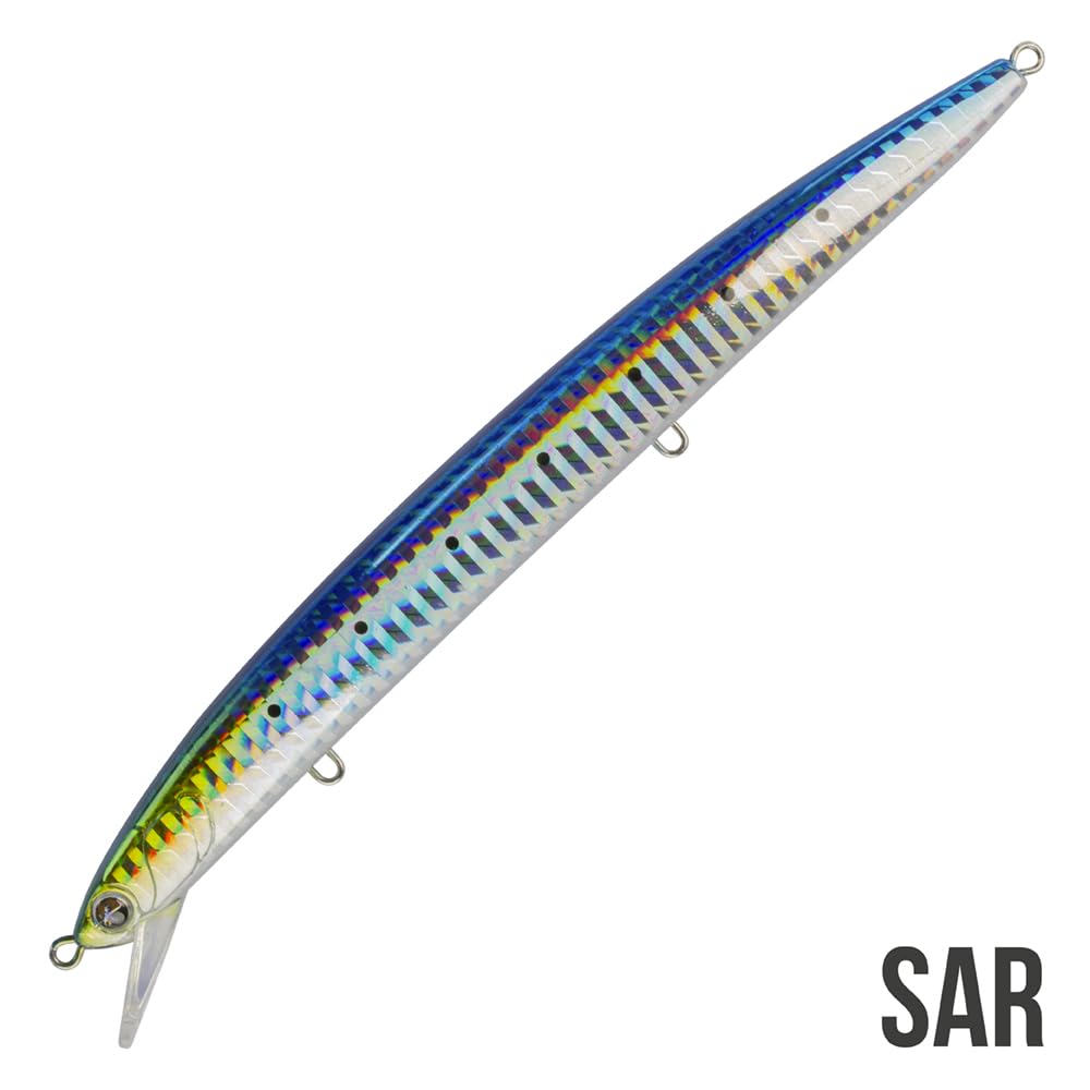 Seaspin Mommotti 160 S – Esca Artificiale per la Pesca a Spinning, Long Jerk Minnow Affondante 160 mm 24 g – Assetto Stabile, Lanci Lunghi – Per Predatori Marini