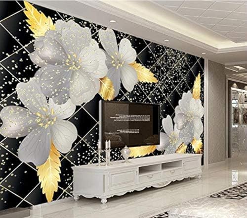 XLMING Paisaje Tesoro Flores 3D Papel Pintado Sala De Estar Sofá Dormitorio Comedor Decoración Del Hogar Pared-350cm×256cm
