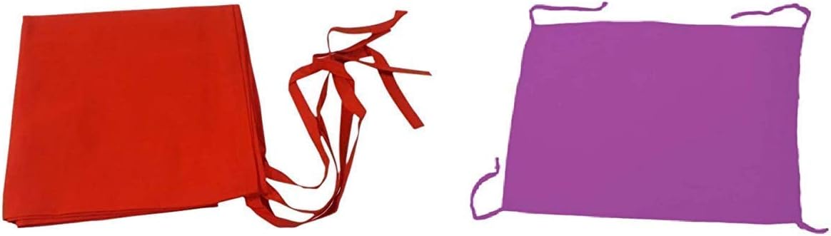 Spacetouch Pack of 4 Dastaar Cotton Patka Headwear Small Scarf with 4 Strings Red and Purple Combo 50 cm x 65 cm