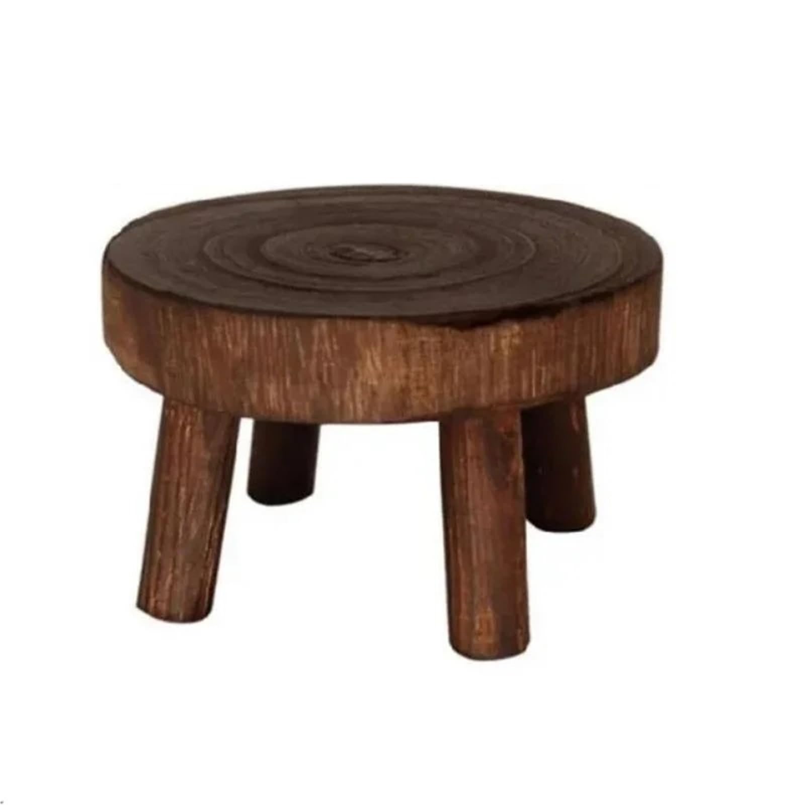 WEQYFDC Plant Stand Riser Wooden Plant Stand Flower Pot Base Holder Stool Indoor Outdoor Garden Succulent Pots Tray Display SmallStool(B S)