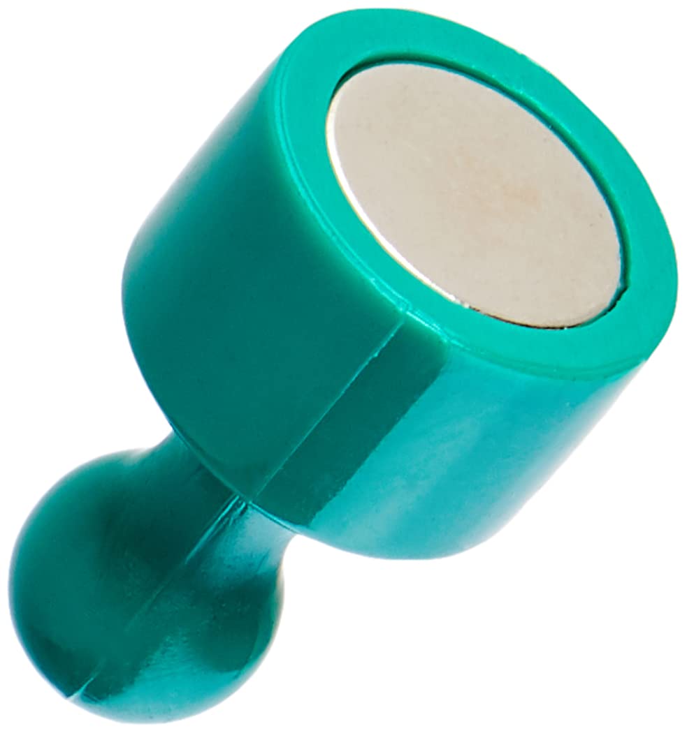 Green Skittle Magnet for Fridge, Office, Whiteboard, Noticeboard, Filing Cabinet - 12mm dia x 21mm tall - Pack of 12