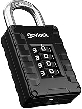 4 Digit Code Padlock - High Strength - for Gym Lockers, School, Work, Cabinets, Boxes, Gates, Fences - 1 Piece Black