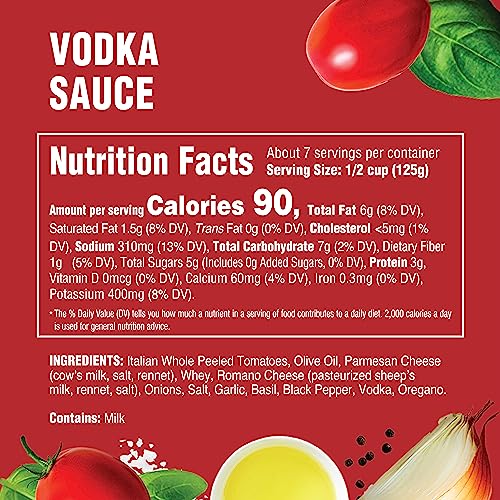 Image of Rao's Homemade Vodka Sauce, 32 oz, Creamy Tomato Sauce, Carb Conscious, Keto Friendly, All Natural, Premium Quality, With Parmigiano Reggiano and Pecorino Romano Cheeses & Vodka (Pack of 2)