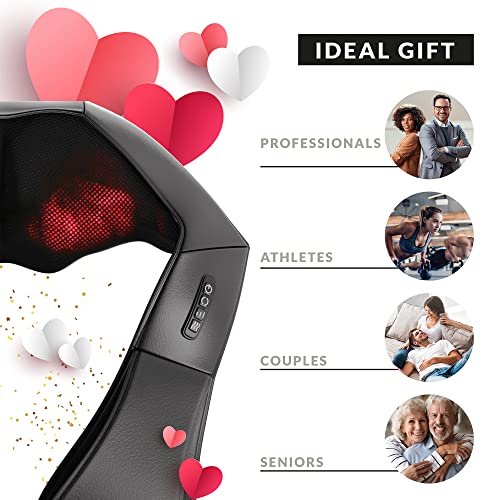 Avora Wellness, With Heat - 3D Neck And Shoulder Massager - Electric Shiatsu Neck Shoulder Massager For Pain Relief - Kneading #TOP5