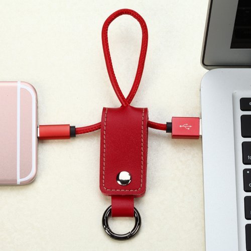 MyBat Leather Data Cable Lightning Red A01-2-05-S5