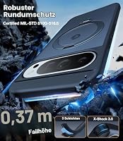 TORRAS Ostand Q3 Spin für Google Pixel 9 Pro XL Hülle für MagSafe Top Magnetkraft mit drehbarem Ständer Handyhülle Case Schutzhülle Pixel 9 Pro XL Cover Matt Schwarz – Ansicht 4