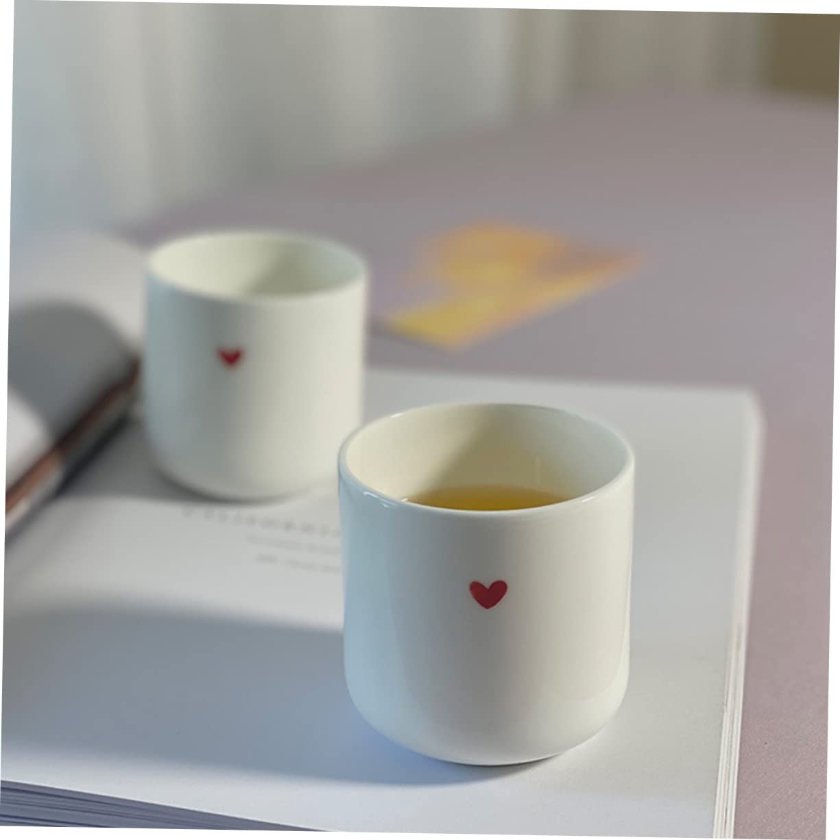 HEMOTON Tasse En CéRamique Pour Café Et Eau DéCorative Avec Design Classique Solide Et Facile À Tenir IdéAle Pour Usage Quotidien À La Maison Ou Au Bureau