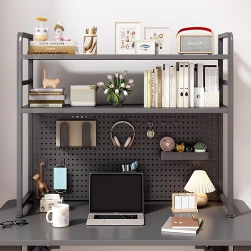 Panneaux perforés muraux de rangement noir 135 cm pour libérer votre plan de travail