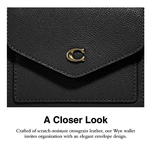 Coach Cross Grain Leather Wyn Small Wallet, Li/Black4