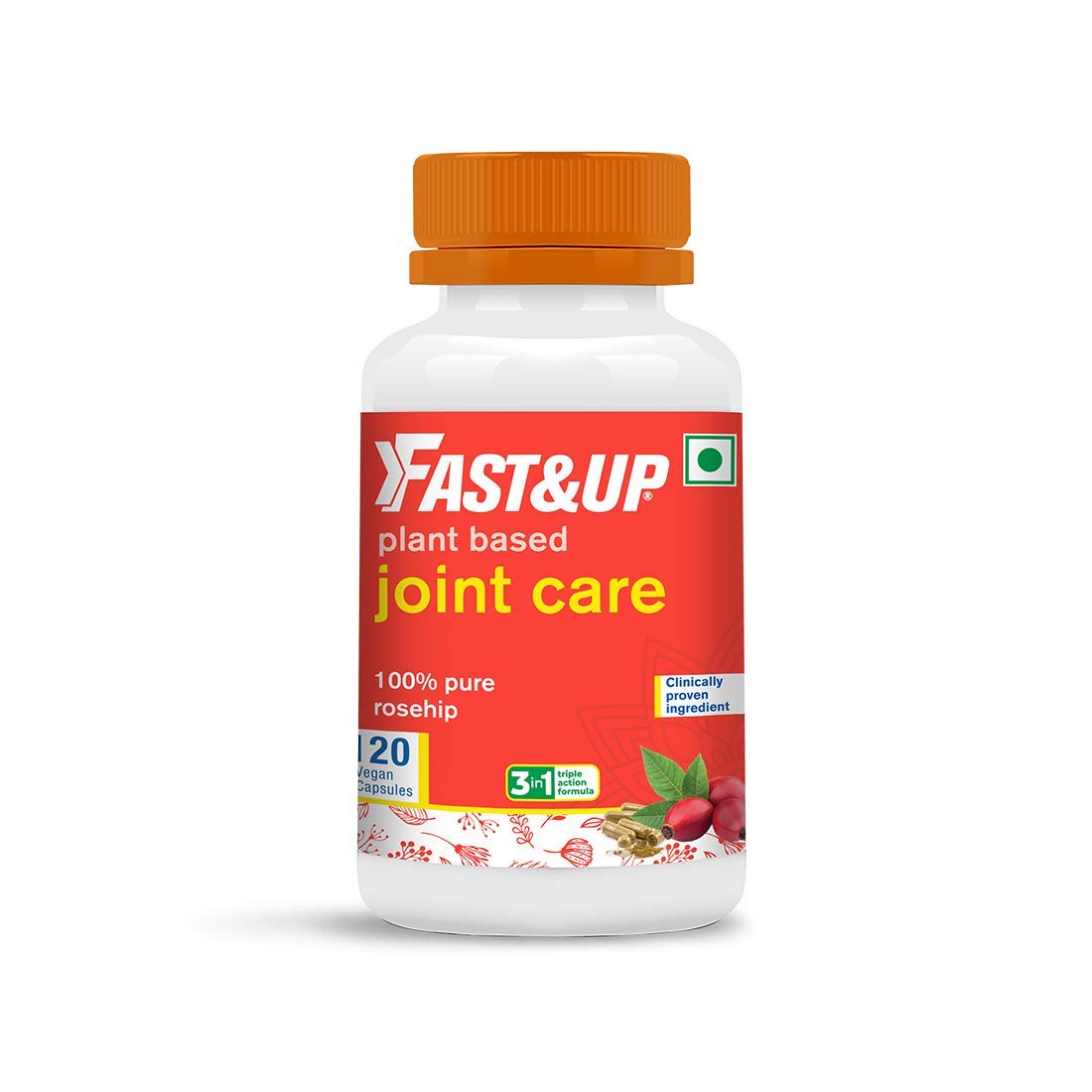 Fast&Up Joint Care - 100% 750mg Rosehip powder for Bone and Joint Care and Mobility - 120 Vegan Capsules (B08M65LC3C) Amazon Price History, Amazon Price Tracker