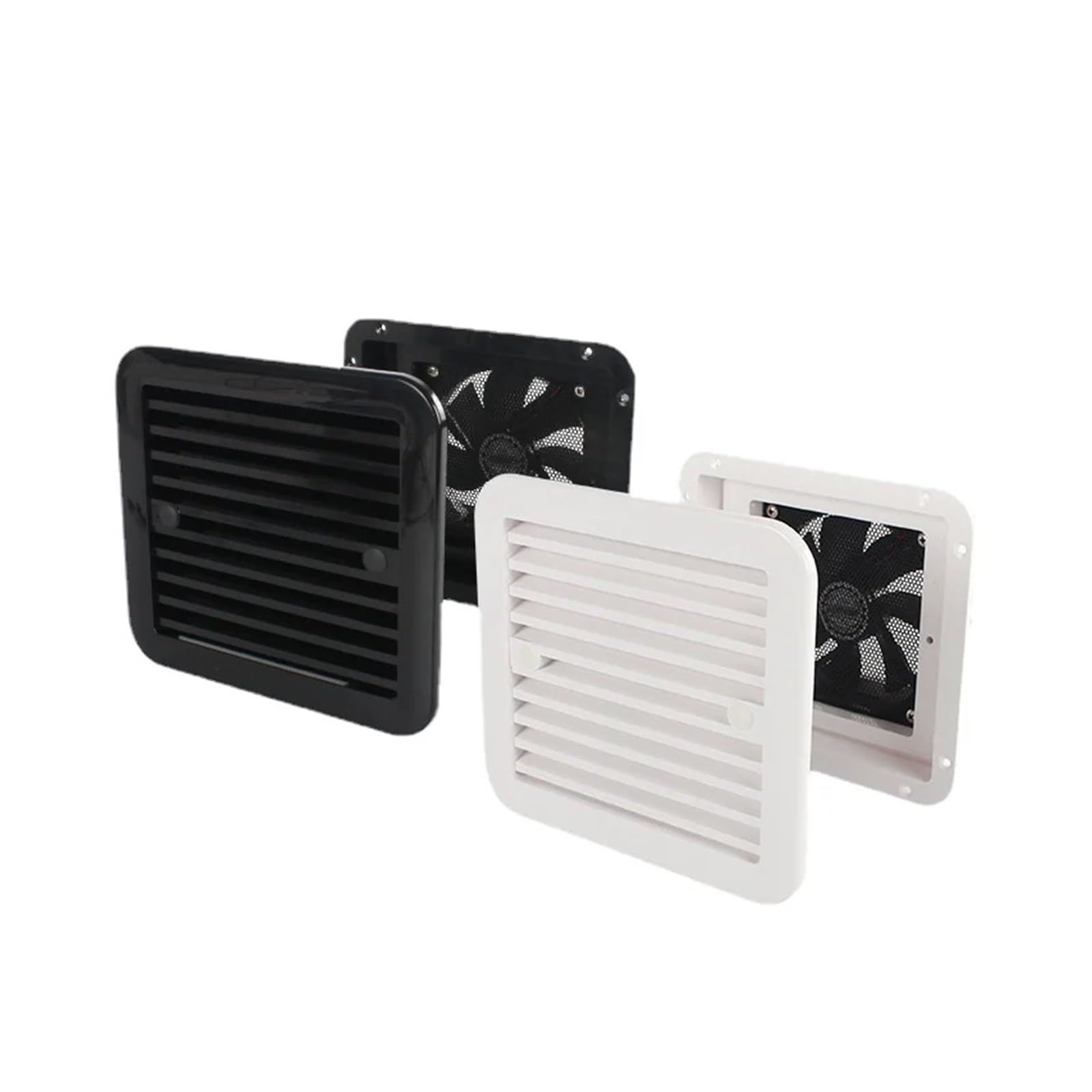 Edede Black Strong Winds 12V 4W Fridge Vent With Fan For Rv Trailer Caravan Side Air Strong Wind Exhaust Automobile Accessories Car Styling Camper(Black Strong Winds)