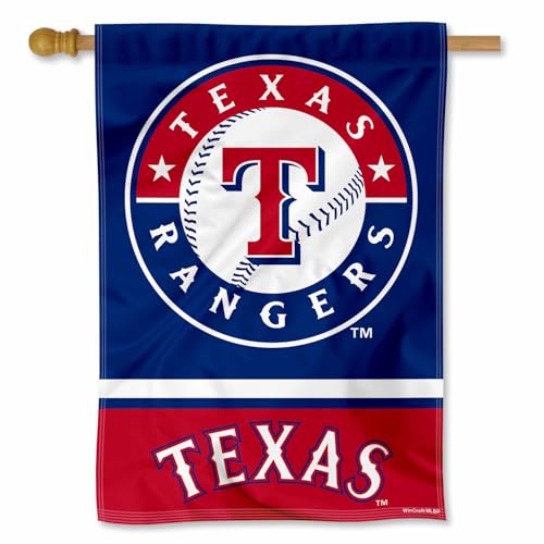 Texas Rangers Double Sided House Flag WinCraft en tissu premium résistant aux UV