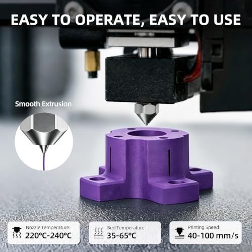 Image of PLA-CF Carbon Fiber PLA 3D Printer Filament 1.75mm 1KG Purple
