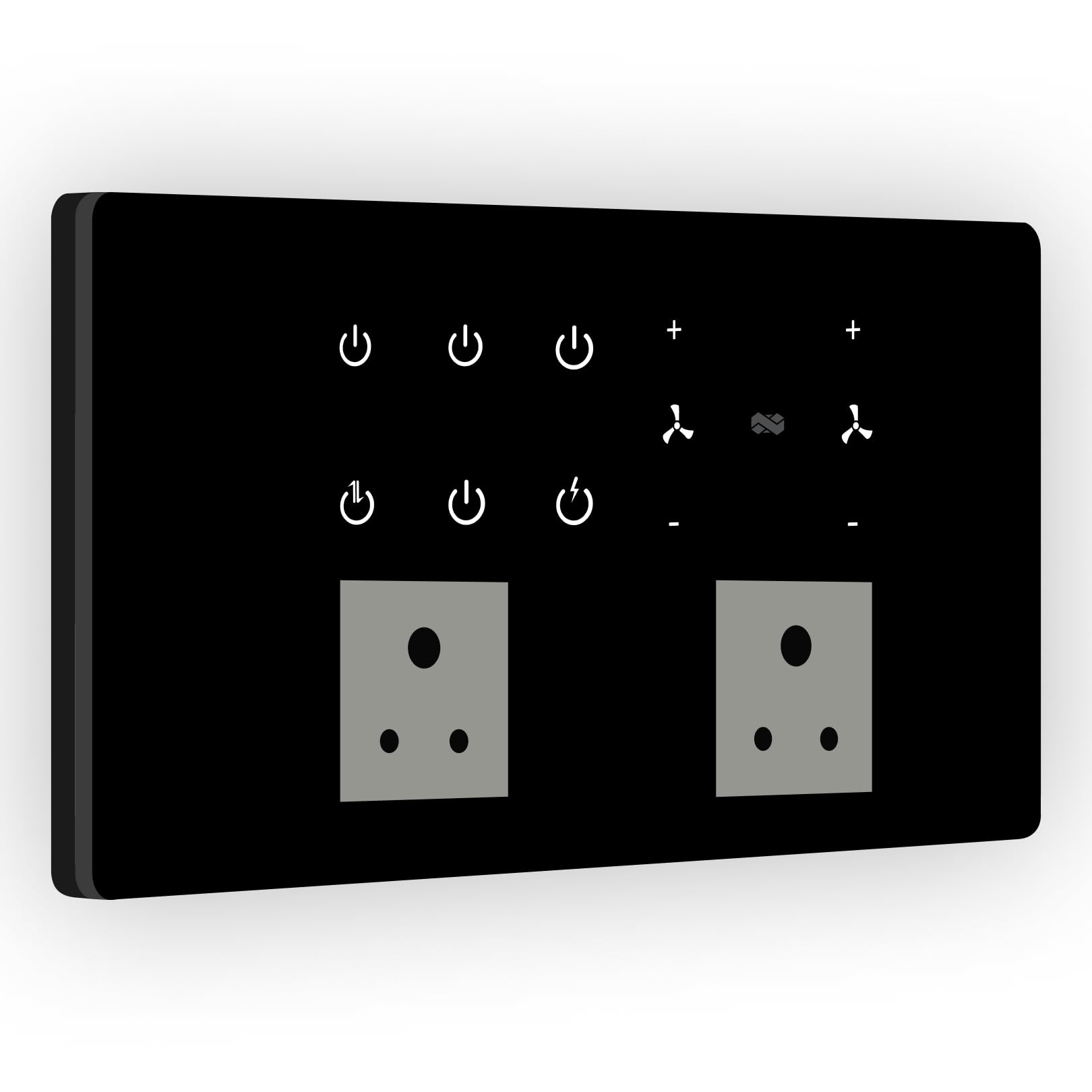 IOTICS Smart Wifi Switch Board: 6 x Switch, 2 Fan & 2 Smart Plug Module. Touch Control, Remote, App Control. Voice Control with Alexa & Assistant. Smart Touch Switch Board For Home Automation (Black)-image-27