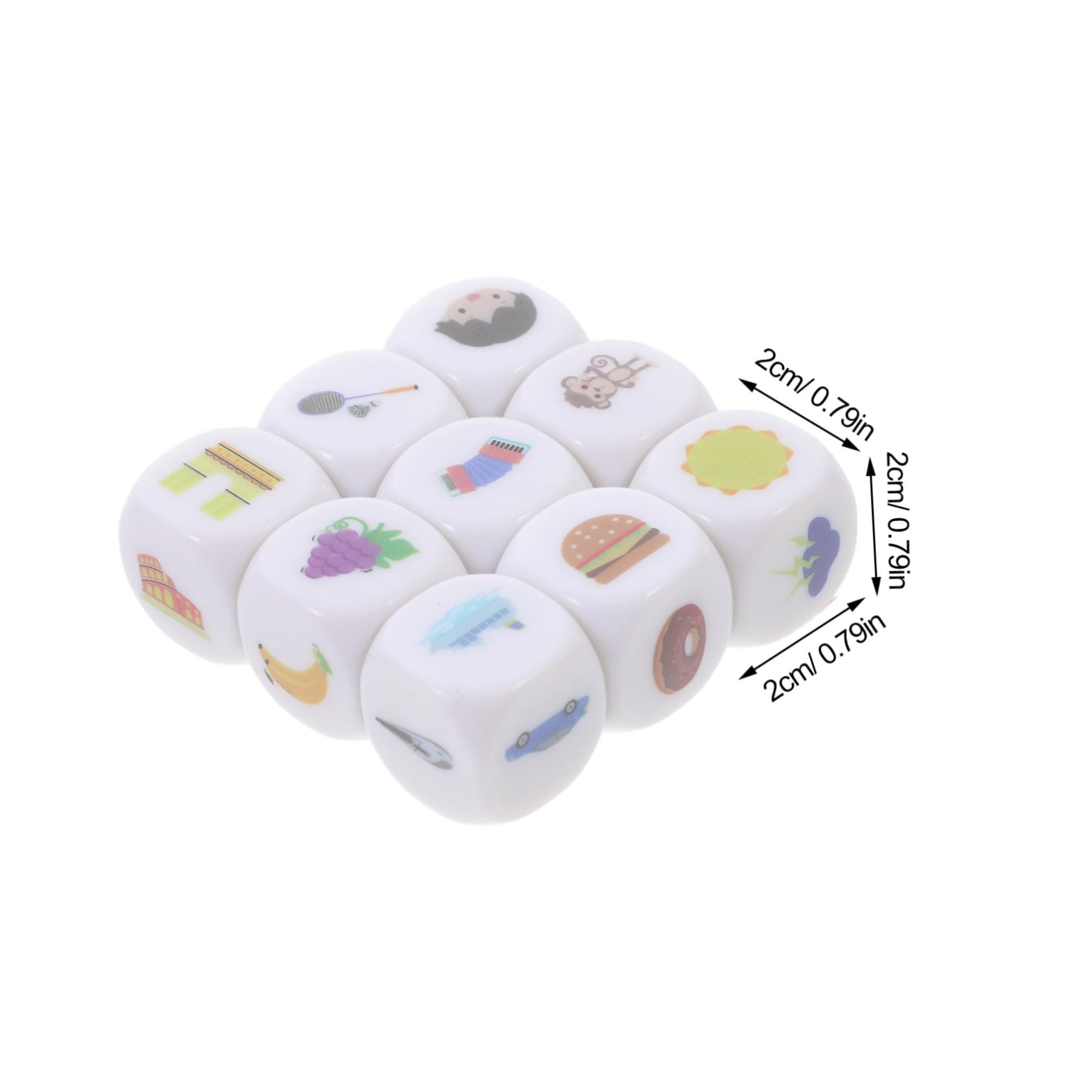 9 Sztuk Story Dice Game Tokens Story Cubes Story Cubes Story Telling Cubes Learning Toy Dices Storytelling Supplies Game Accessories Storytelling Accessory Party Toy Game Counters