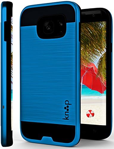 Galaxy S7 Edge Case Blue, Beautifully Protected by Knooop. Stylish Advanced Protection Cell Phone Covers - Improved Shock Absorption - Ultra Slim