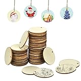 🌲【Kleine Löcher zum aufhängen】:Jeder runde dünn Holzplättchen wurde mit kleinen Löchern zum einfachen Aufhängen gebohrt. Nach der Handwerk können Sie es aufreihen und im Raum oder Wohnzimmer aufhängen, was zu einem einzigartigen und bedeutungsvollen handwerklichen Ornament wird. Geben Sie Ihrer Familie und Ihren Gästen ein anderes Gefühl.