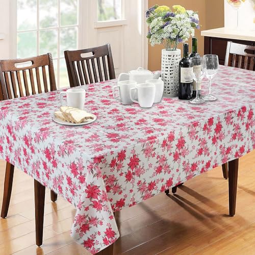 Image of Dakshya Industries PVC Waterproof Withoutlace Dining Table Cover (Size - 54X78 Inch) Rectangle 6 Seater Heat Rasistant Table Cloth (T6)