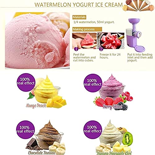 BATIVE Gefrorene Frucht-Eismaschine, 180-W-Gefrorene Joghurtmaschine, Einfache 1-Touch-Bedienung, Automatisches DIY… – Bild 5
