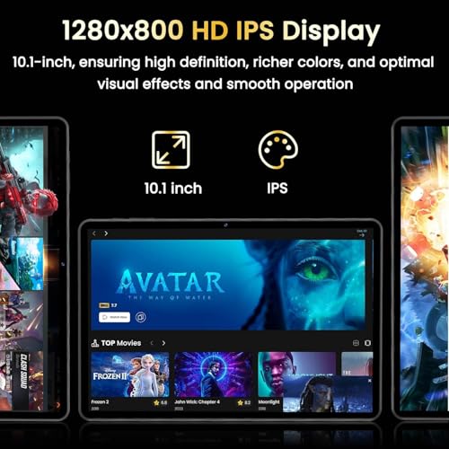 Image of Android 15 Tablet,10 inch Tablets, Octa Core CPU, 12GB+64GB+512GB Expansion, 1280x800 Display Screen, Wi-Fi6, Dual Camera, 6000mAh Battery Tablet PC,Widevine L1 Google Kids Space