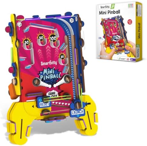 Smartivity Mini Pinball Machine DIY STEM Toy for Kids 6-12 Years