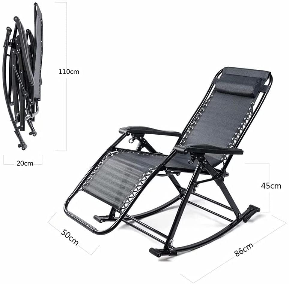 Fauteuil à bascule pliable réglable pour le dos - 3