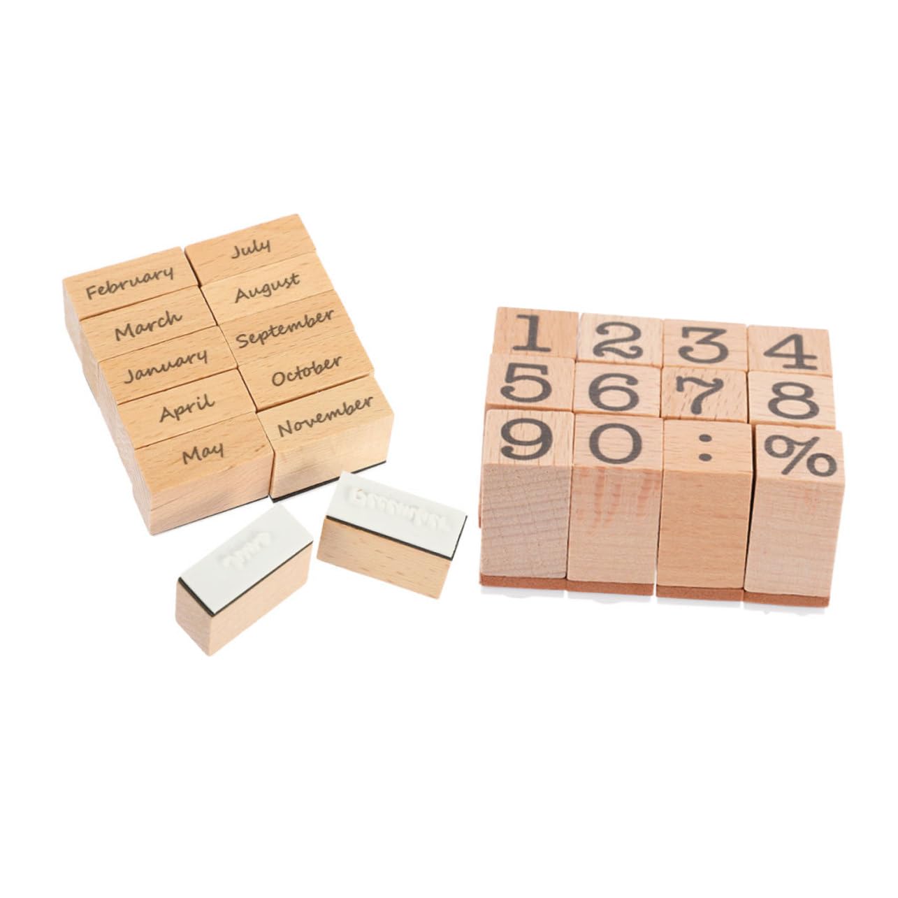 Uonlytech 10 Set Sigillo Digitale in Legno Data Timbro Pianificatore Timbri Del Diart Arredamento Retrò Timbri Del Diart Francobolli Per Album Domestici Francobolli Di Journaling Di Legno