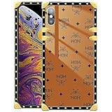 iPhone XR Case,Presbyopia Brown iPhone XR Cases Luxury Golden Decoration Square Soft TPU Shockproof...