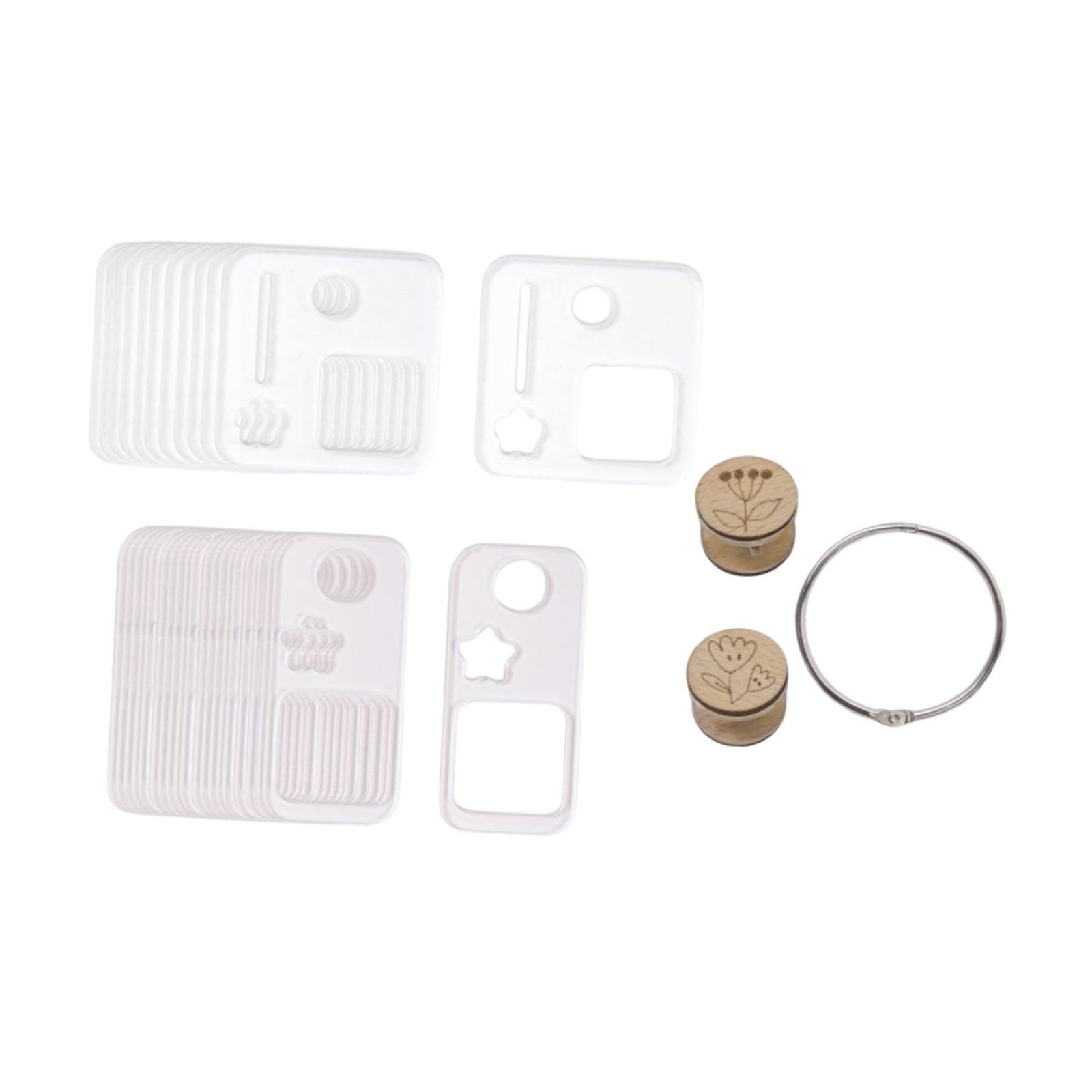 LOVIVER 35 Piezas Organizadores de para Bordado Acrílicos con Tarjetas Y Aros Bobinas Fichas Y Tablero Acrílico Claro Antideformación Y Fácil de Guardar, Style a