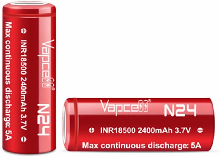 Miniatura 2 de Vapcell 3.7 V 2400 mAh Top plano 18500 5A descarga Li-on IMR batería de litio recargable 2 unids