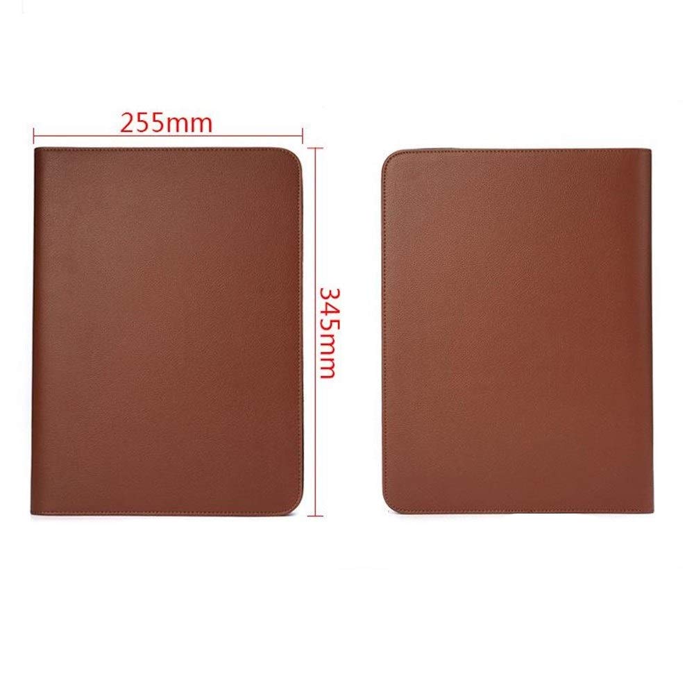 Teczka konferencyjna skórzana segregator A4 teczka biznesowa na zamek błyskawiczny teczka teczka teczka biznesowa organizer biznesowa torba na dokumenty (kolor kawowy 255 x 345 mm)
