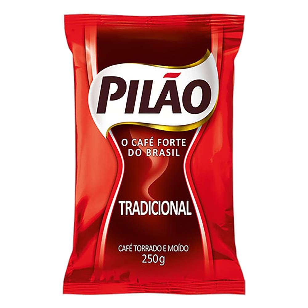Pilao Brazilian roasted ground coffee - strong bodied robust 250g-