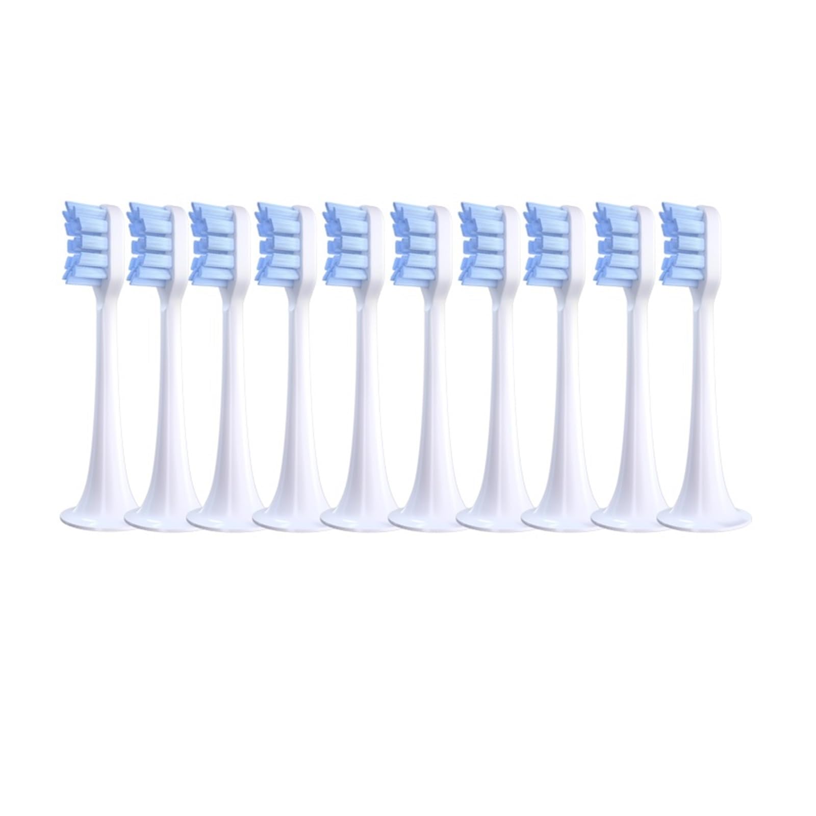 tianwandong 10 sztuk wymiennych końcówek do szczoteczki elektrycznej T300/500 Sonic Soft DuPont Bristle Wymienna końcówka do szczoteczki do zębów(10BlueL)