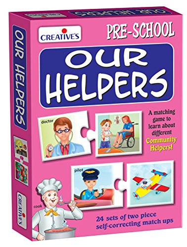 Image of CRE0625 Things That Go Together Puzzle (Multi-Color, 56 Pieces) & Our Helpers Puzzle (Multi-Color, 48 Pieces) & Learning Sight Words Part-1 Card Game (Multi-Color)