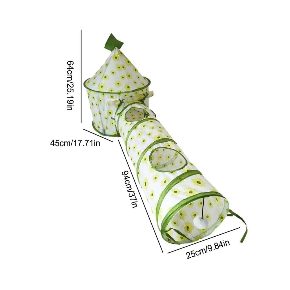Tunnel De Jeu pour Chat Pliant Interactif Lapin Tente Tunnel Pliable Chat Tente Tubes Portable Intérieur Extérieur Chenil Chat Tunnel Tube Jouet,comme Le Montre